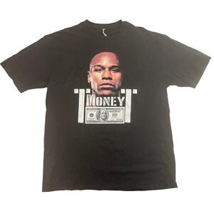 Floyd Mayweather TMT Money Graphic Black T-Shirt‎ Men's Size 2XL Boxing Casual